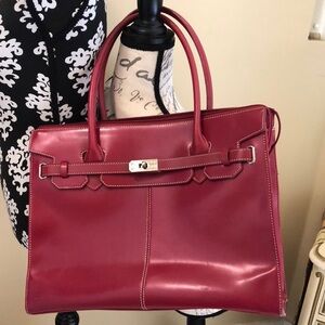 ❤️ Wilsons leather large tote leopard lined bag with included crossbody strap